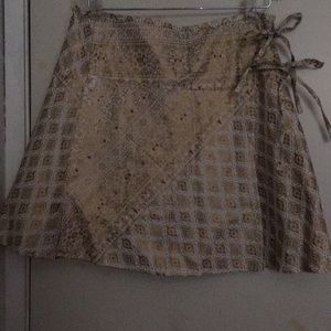 Gold Parisian Wrap Skirt